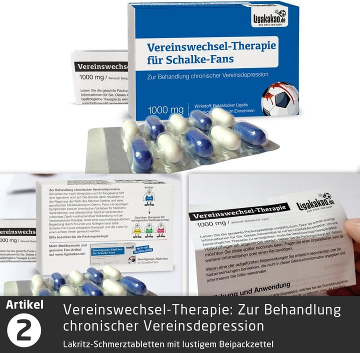 männer Geschenk Set ist jetzt die KLEINE Therapie passend für Schalke-Fanartikel Fans by Ligakakao.d