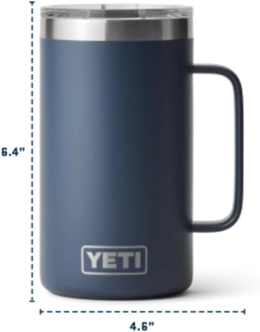 YETI Rambler Krug, Edelstahl, White, 24oz (710ml), White