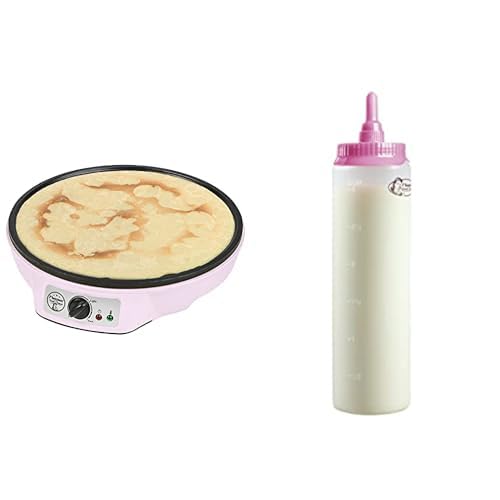 Bestron Crêpes Maker, inkl. Teigportionierer für 700ml mit Skala, Ideal zum Befüllen des Crêpes-Gerä