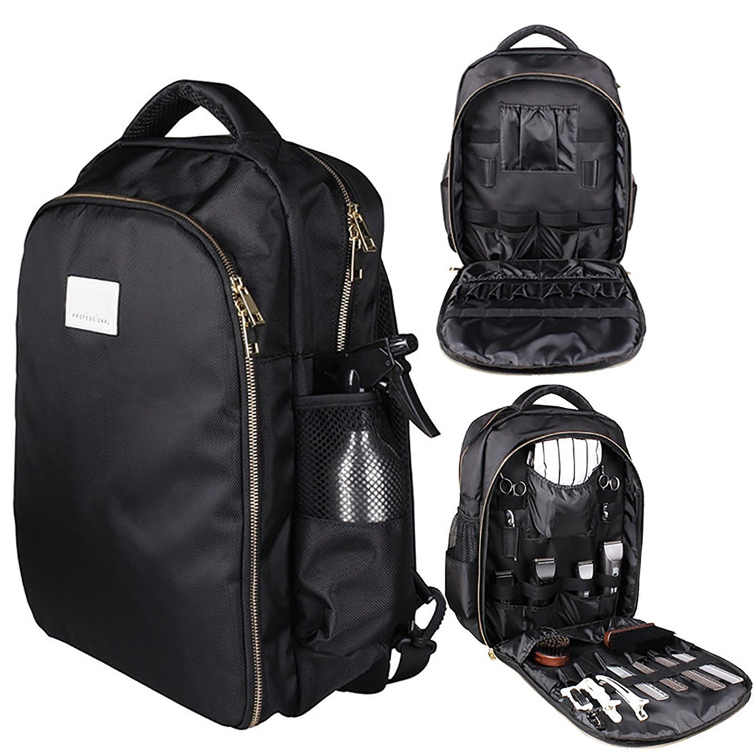 Barber Clippers Rucksack Tasche für Friseur, Friseurtasche Haarwerkzeuge Organizer Schwarz Barber Ba