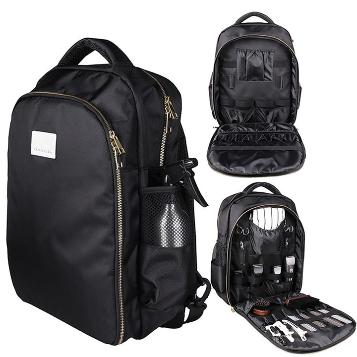 Barber Clippers Rucksack Tasche für Friseur, Friseurtasche Haarwerkzeuge Organizer Schwarz Barber Ba