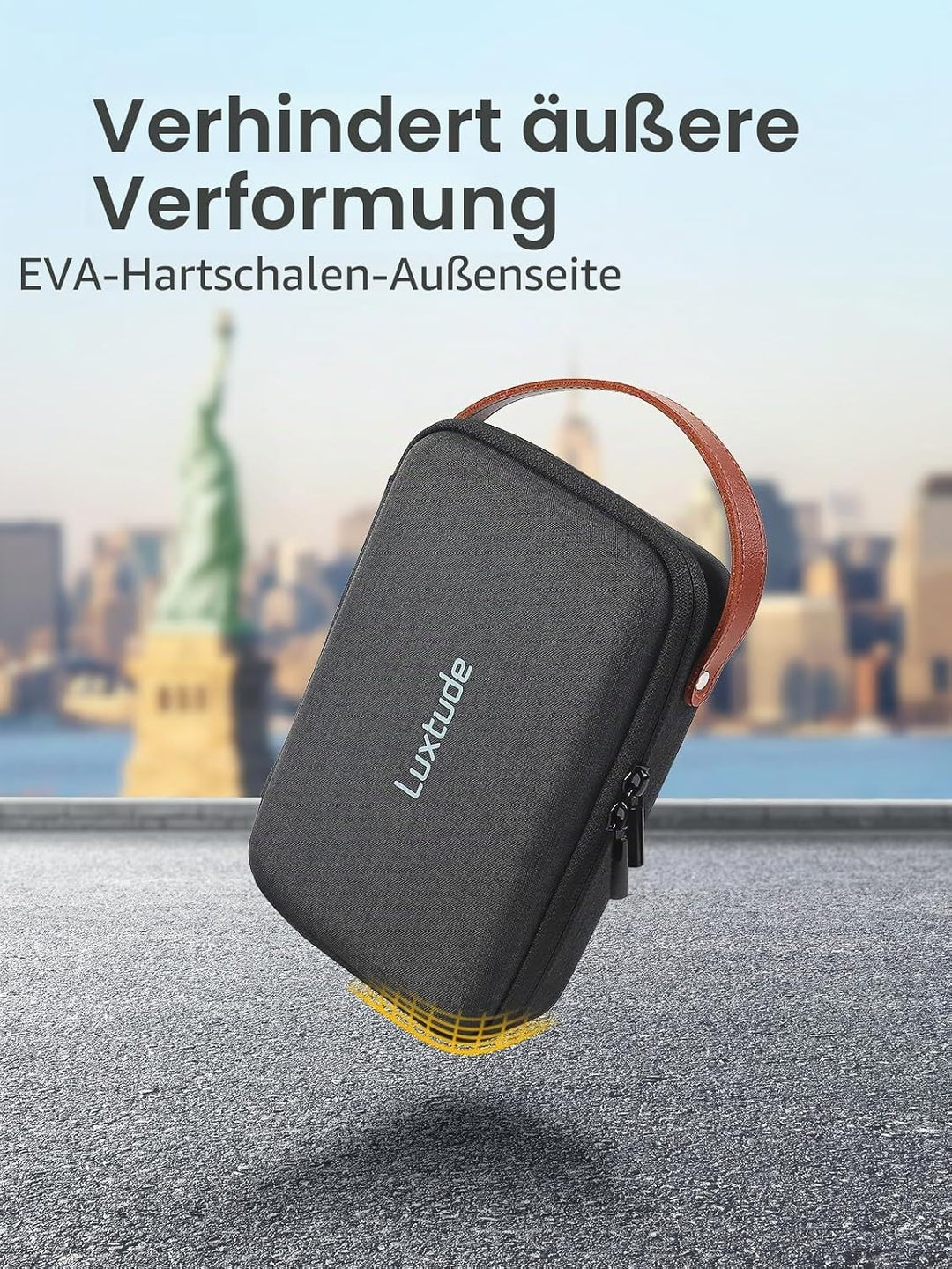 Luxtude Harte EVA-Hülle mit Schaumstoff, stossfeste EVA-Organizer-Tasche, Reise-Tragetaschen für Dro