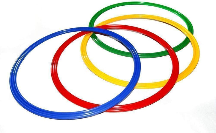 Agility Hundesport – 8er Set Multifunktions - Ringe/Reifen Ø ca. 60 cm in 4 Farben, Unisex, je 2X Ro