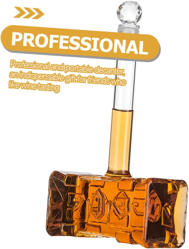 Cabilock Moderne Hammer Wein Dekanter Schnaps Flasche Whisky Karaffe Glas