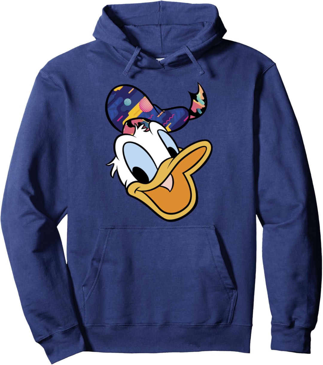 Disney Donald Duck Head Portrait Abstract Hat Pullover Hoodie