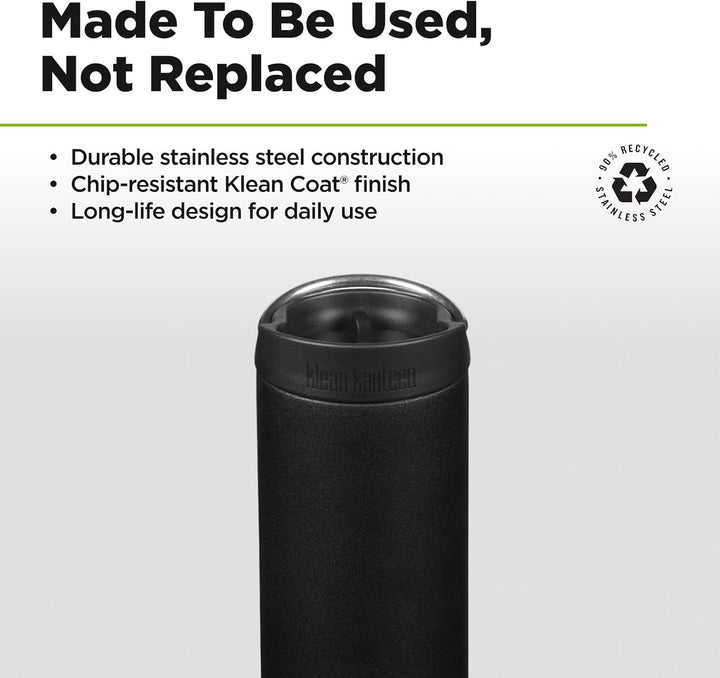 Klean Kanteen Herren tkwide Vi Trinkflasche Einheitsgrösse Schwarz, Einheitsgrösse Schwarz