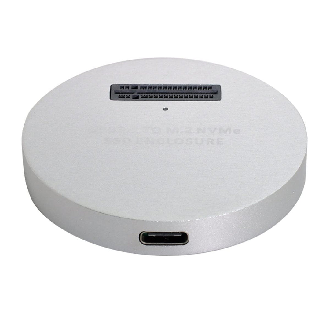 Cablecc USB 3.1 USB-C zu NVME M-Key M.2 NGFF SSD Externer PCBA-Konveteradapter Vertikaler Typ Silber