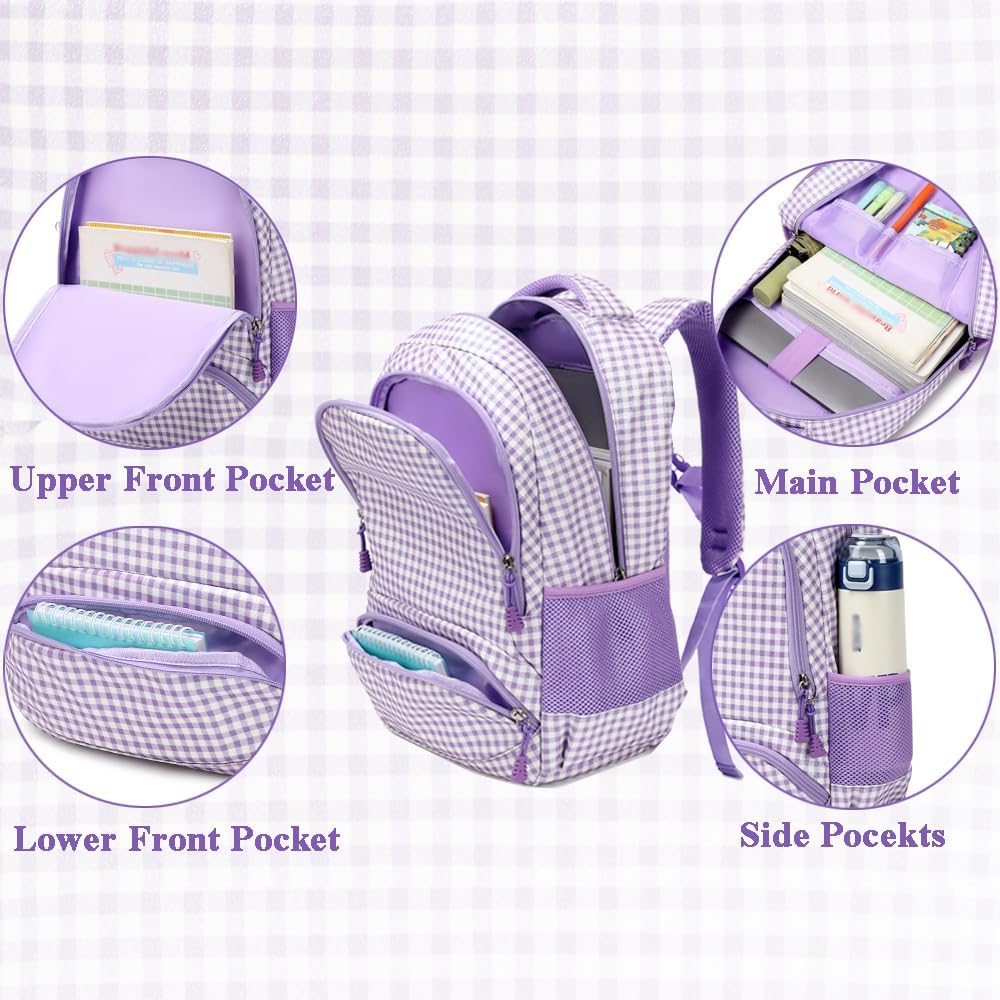 Schulrucksack Kinder Mädchen Grundschule Schultaschen Sets für Mädchen Kinderrucksack Daypack Gross