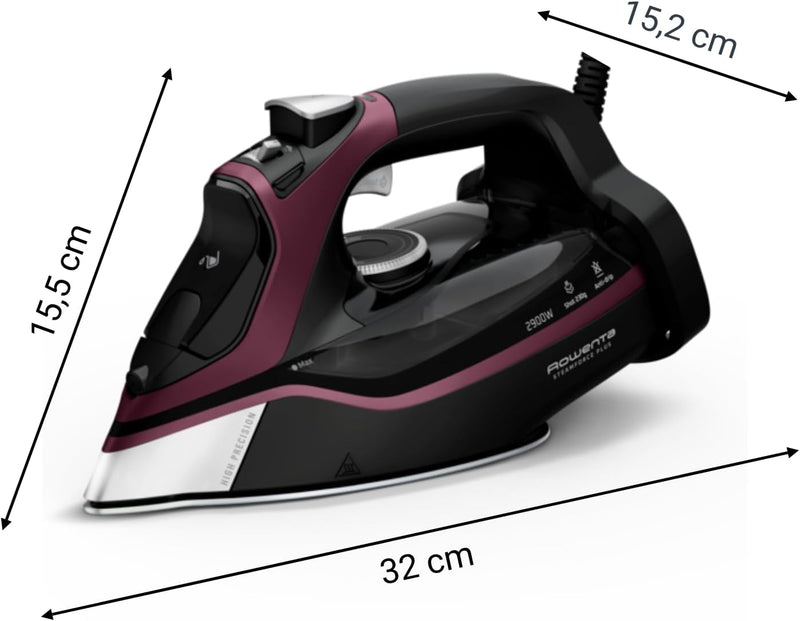 Rowenta Steamforce Dampfbügeleisen, Microsteam HD Profile-Bügelsohle, 2900 W, 45 g/min kontinuierlic