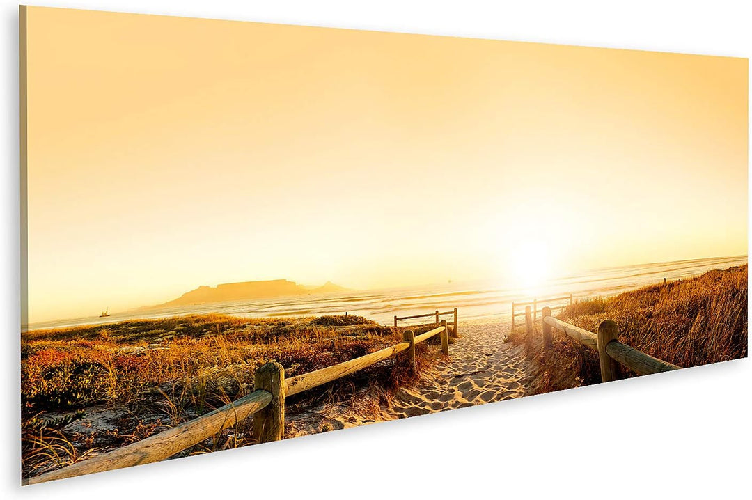 islandburner Bild auf Leinwand Sonnenuntergang Über Dem Ozean Bilder Wandbilder Poster Leinwand 120x