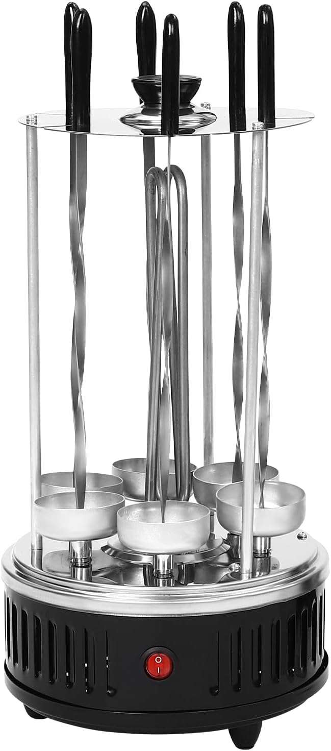 6 Spiesse Elektrogrills, Edelstahl Rotisserie-Grill, Tischgrill Dönergrill, Rotating Elektrische Dre