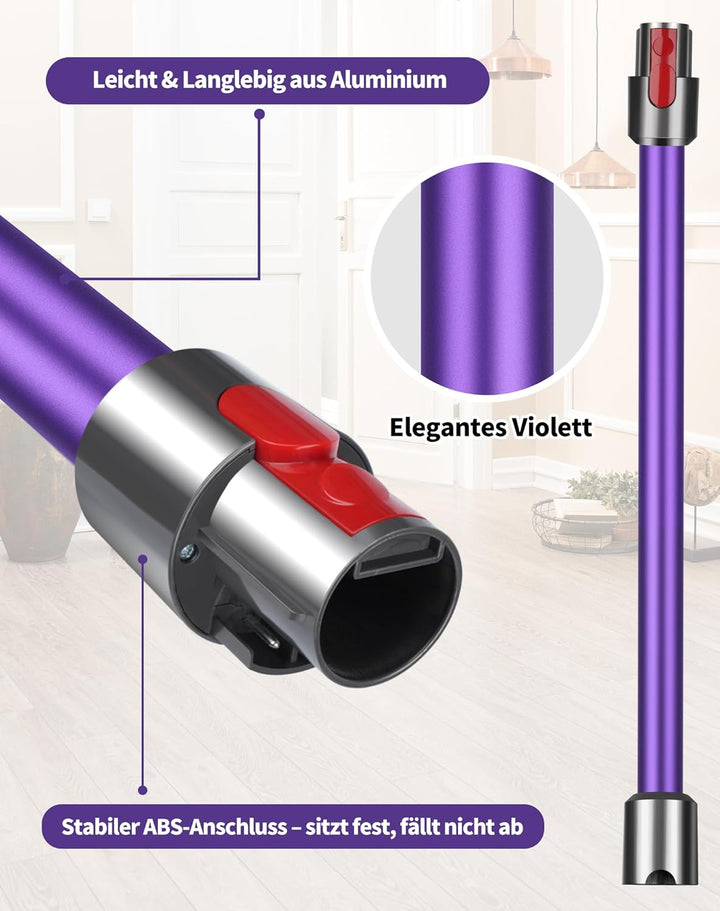 Verlängerungsrohr für Dyson V11 V15 V10 V8 V7 Rohr kompaibel mit 967477-01 bis 09 Saugrohr geeignet