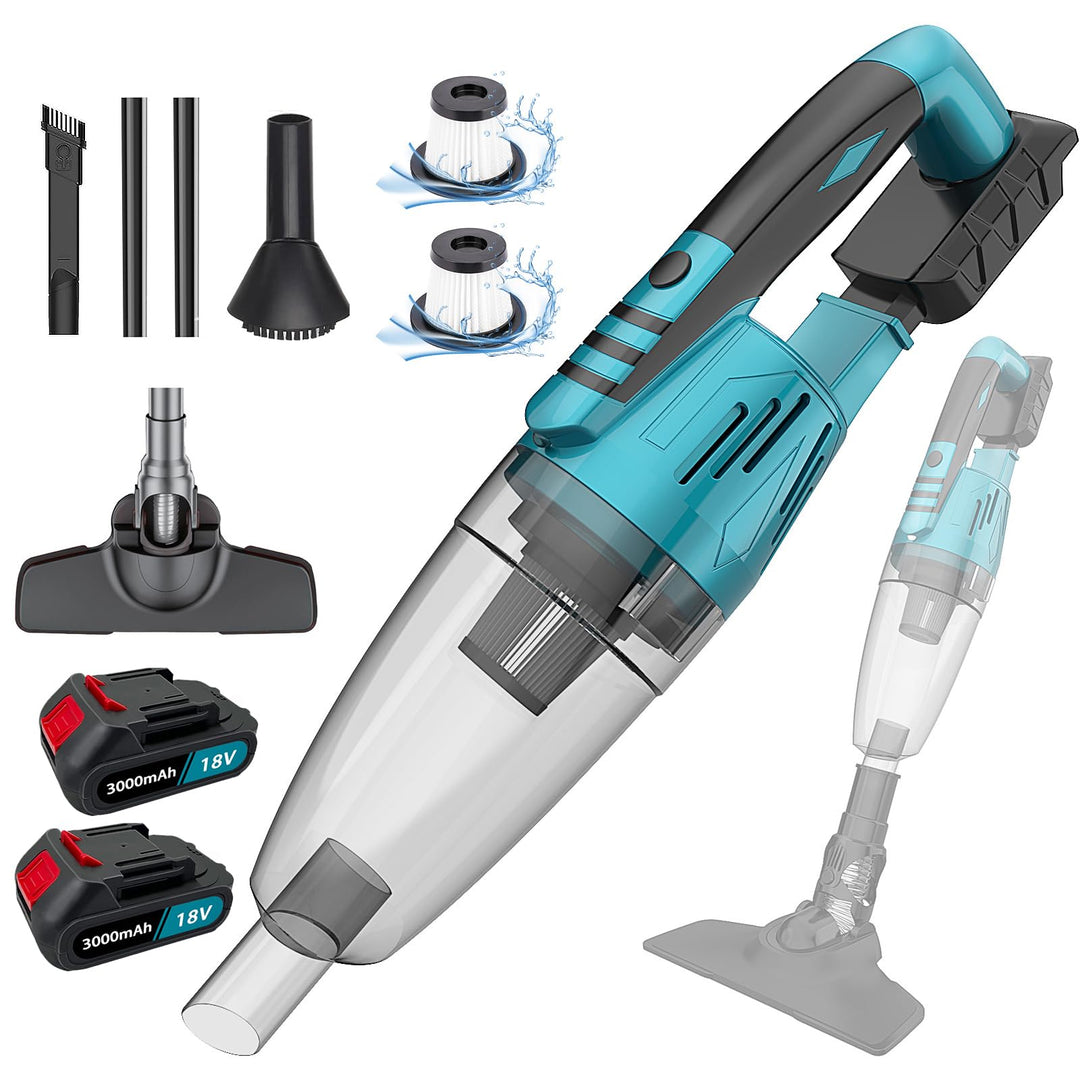 Handstaubsauger 10000Pa,Ersatz für Makita 18V Akku,Mini Handstaubsauger Auto 140W,Bürstenloser Motor