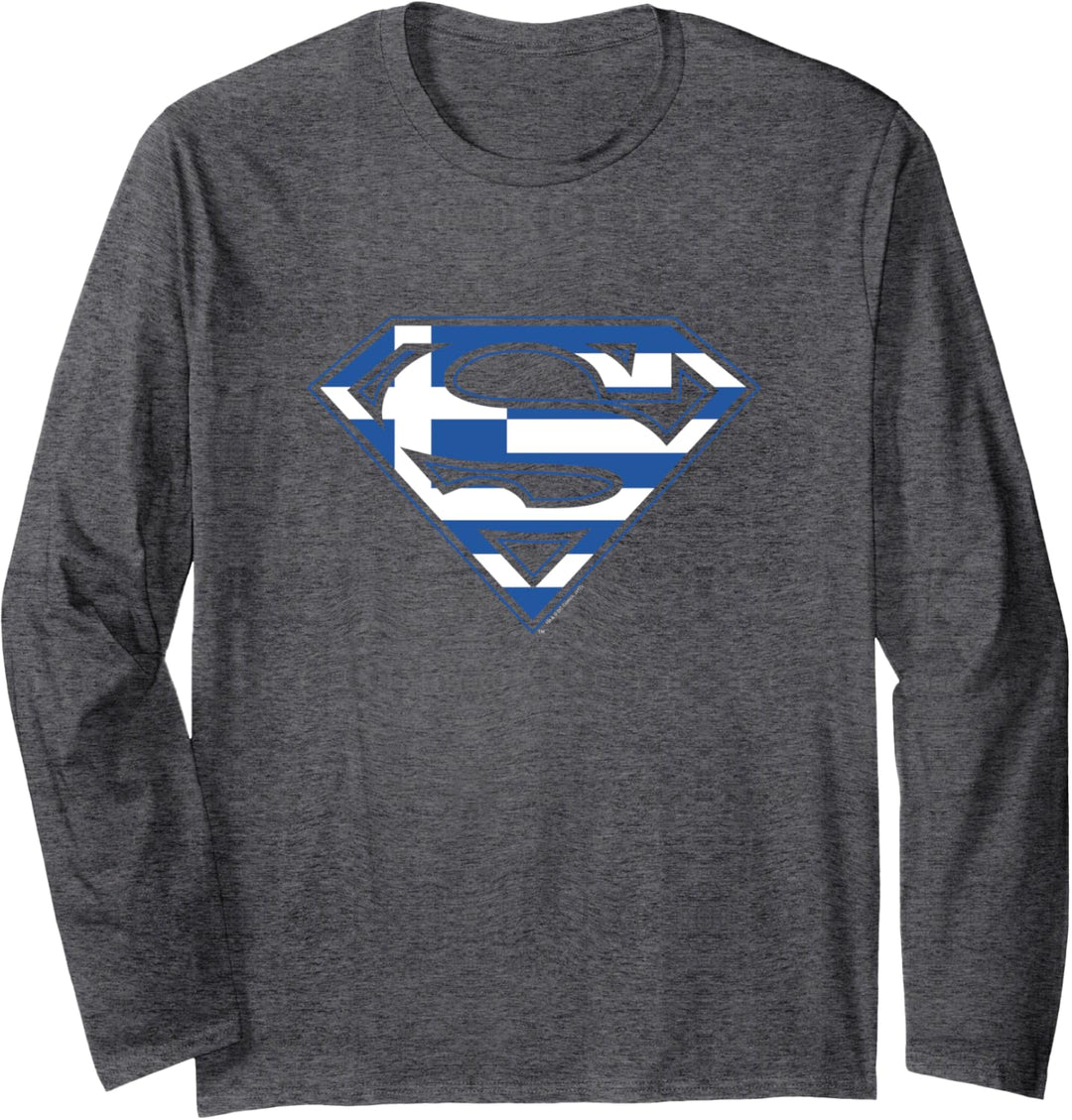 Superman Greek Shield Langarmshirt