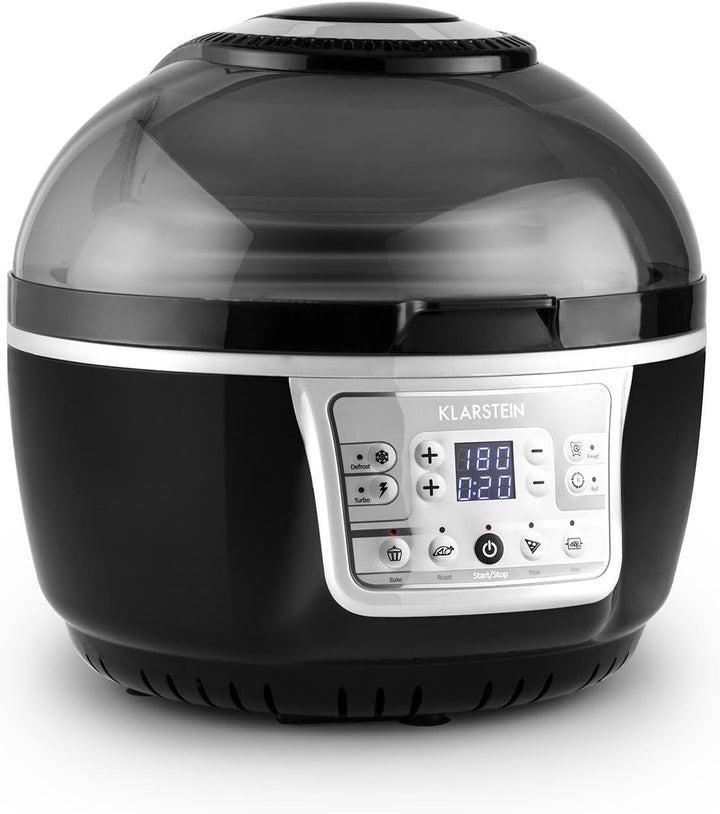 Klarstein VitAir Turbo Heissluftfritteuse - 1400 Watt Heissluftfriteuse, Airfryer mit 9 Liter Garrau