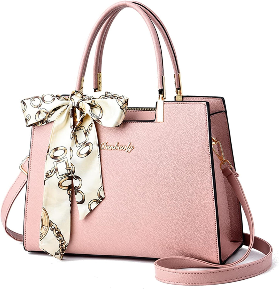 FANDARE Damen Handtasche Grosse Henkeltaschen Elegante Schultertasche Umhängetaschen PU-Leder Tote B