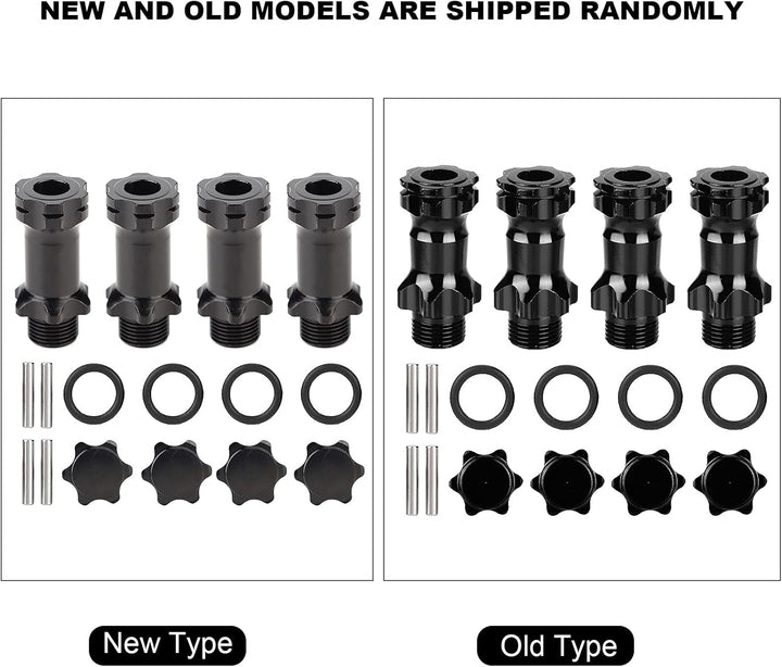4 Stück RC Auto Sechskantnabe Verlängerungsadapter, 17mm Sechskant Radverlängerungsadapter Sechskant