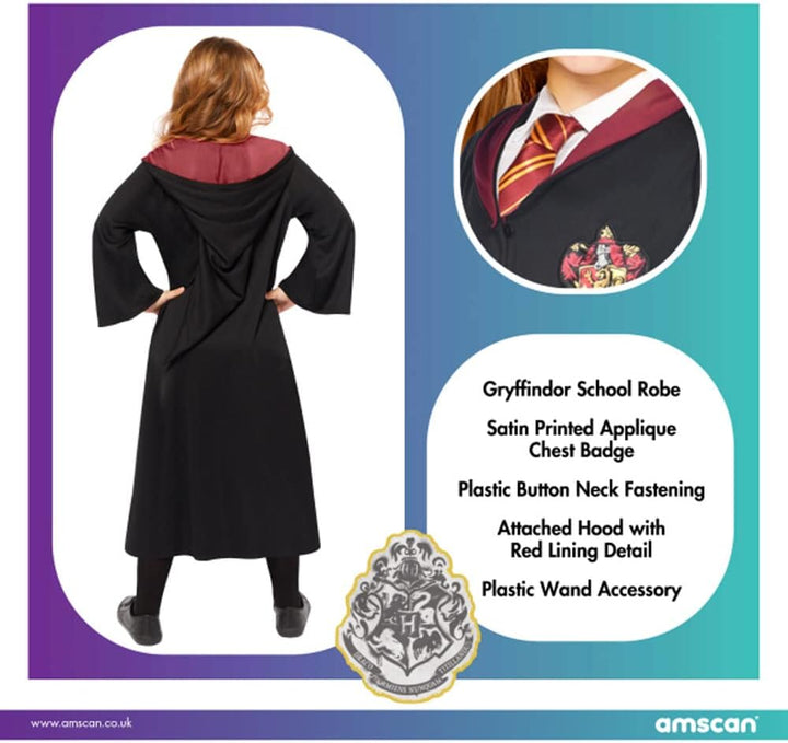 Amscan - Kinderkostüm Hermine, Hogwarts, Harry Potter, Gryffindor, Magier, Zauberer, Karneval 12-14Y