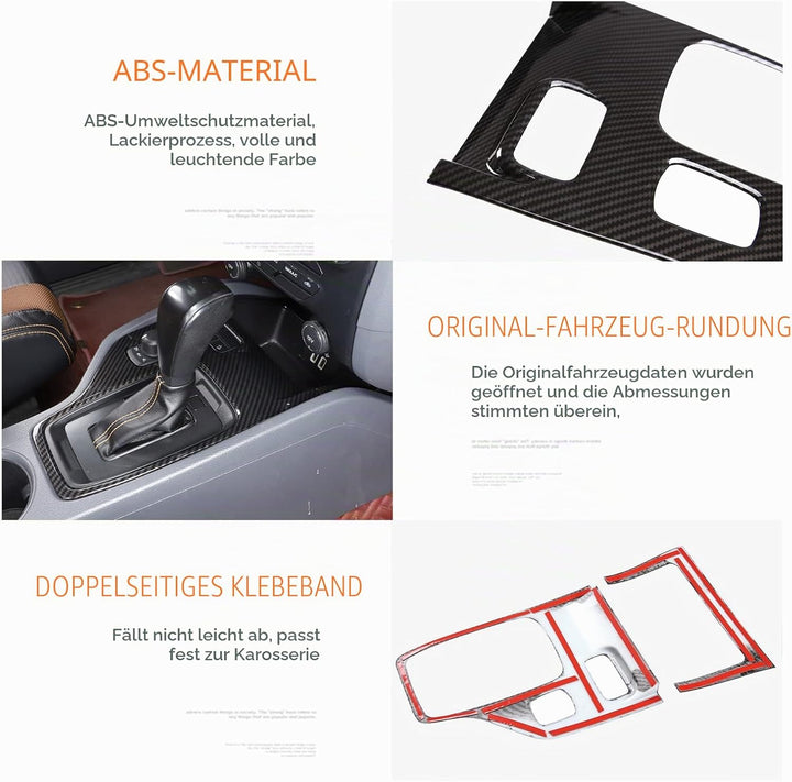 DIYUCAR ABS Kunststoff Auto Innenraum Mittelkonsole Schalttafel Abdeckung Verkleidung für Ford Range