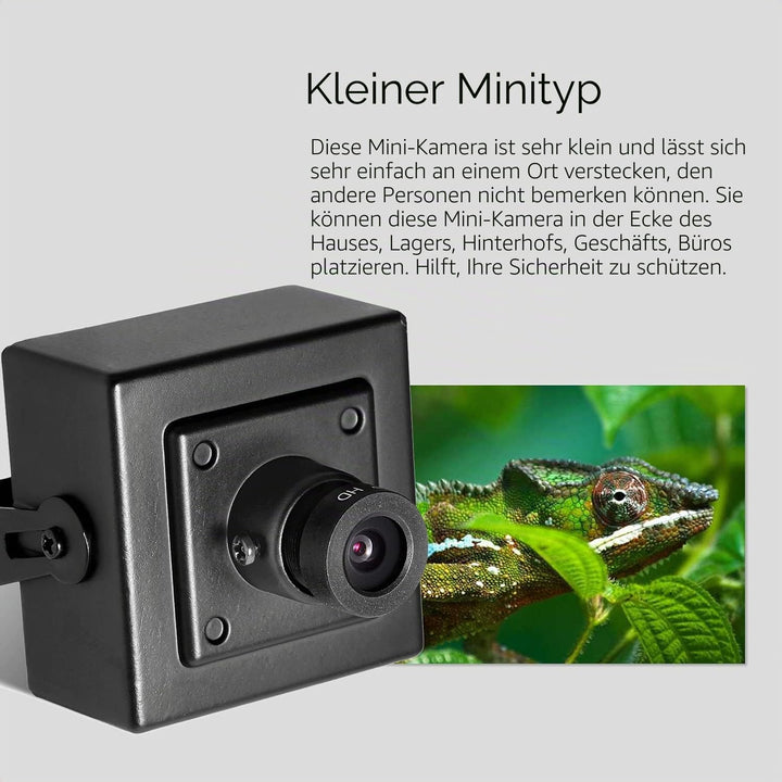 5MP PoE Mini IP Kamera, kleine UltraHD Überwachungskamera für den Innenbereich, 3,6mm Objektiv (75°