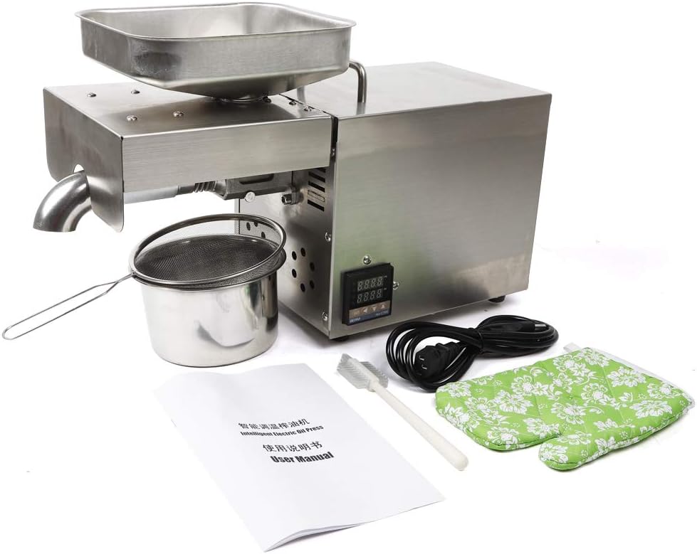 Edelstahl ÖLpresse ÖLmüHle Expeller Extraktion Maschine ÖL Automatische OIL Press Automatischer Masc