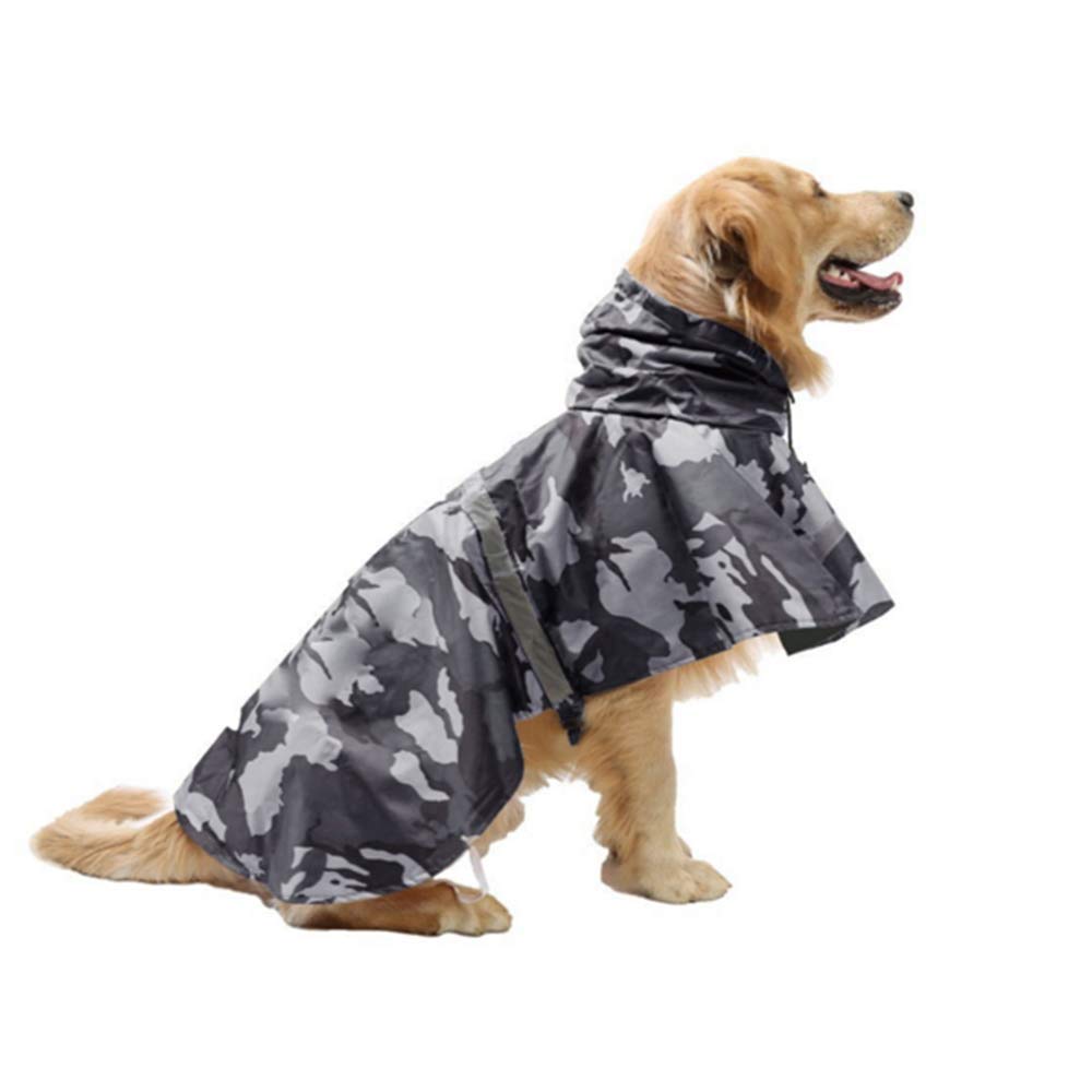 KoKoBin Reflektierend Hunderegenmantel mit Kapuze ultraleichte atmungsaktive wasserdichte Hundejacke