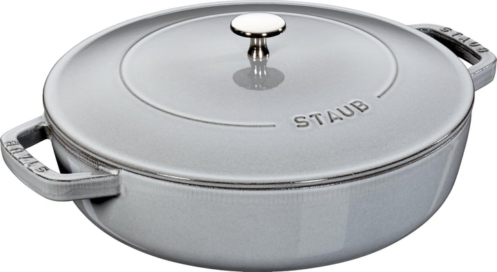 STAUB Gusseisen Bräter, Chistera Tropfenstruktur im Deckel, Rund 28 cm, 3,7 L, Für alle Herdarten ge