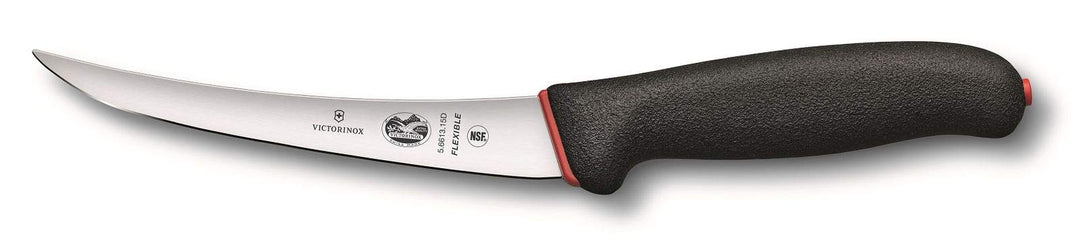 Victorinox Fibrox Dual Grip Ausbeinmesser, Swissmade, 15cm Gebogene Schmale Flexible Klinge, schwarz