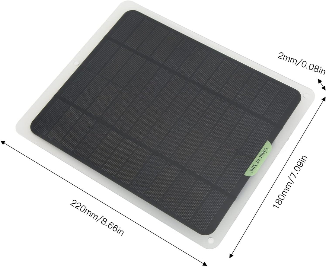 Solar-Ladegerät, 12 V Tragbares Solarpanel-Ladegerät-Kit 20 W Monokristalliner Dual-USB-Ausgang Batt