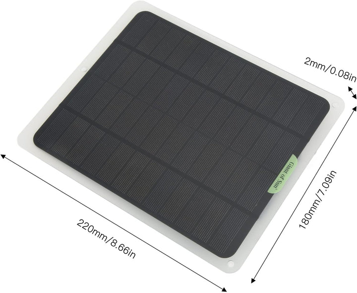 Solar-Ladegerät, 12 V Tragbares Solarpanel-Ladegerät-Kit 20 W Monokristalliner Dual-USB-Ausgang Batt
