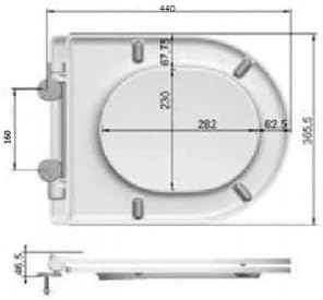 Ramm Toilettensitz mit Absenkautomatik Soft Close | WC Sitz aus antibakteriellem Duroplast| Made in