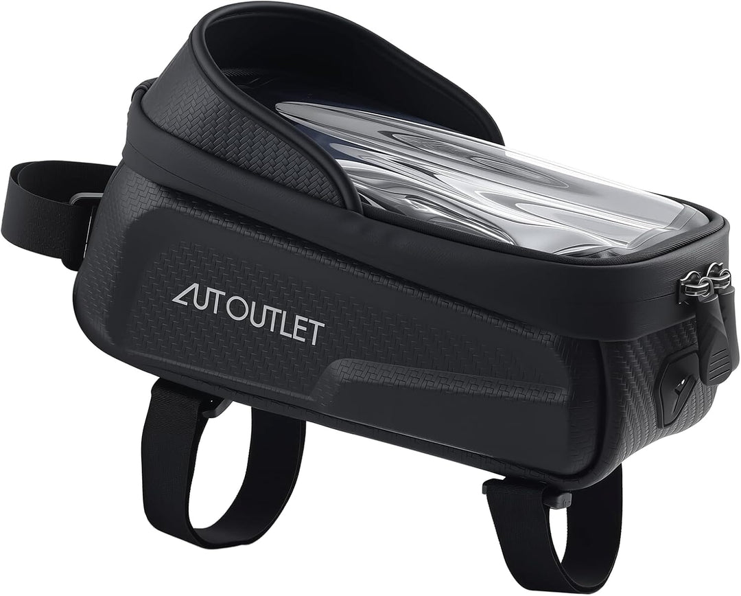 AUTOUTLET Fahrradtasche Rahmen, 1,5L Eva Hartschale Rahmentasche Fahrrad Lenker Wasserabweisend Hand