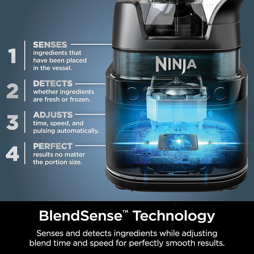 Ninja TB301 Detect Duo Power Blender Pro + Single Serve, BlendSense-Technologie, Mixer für Smoothies