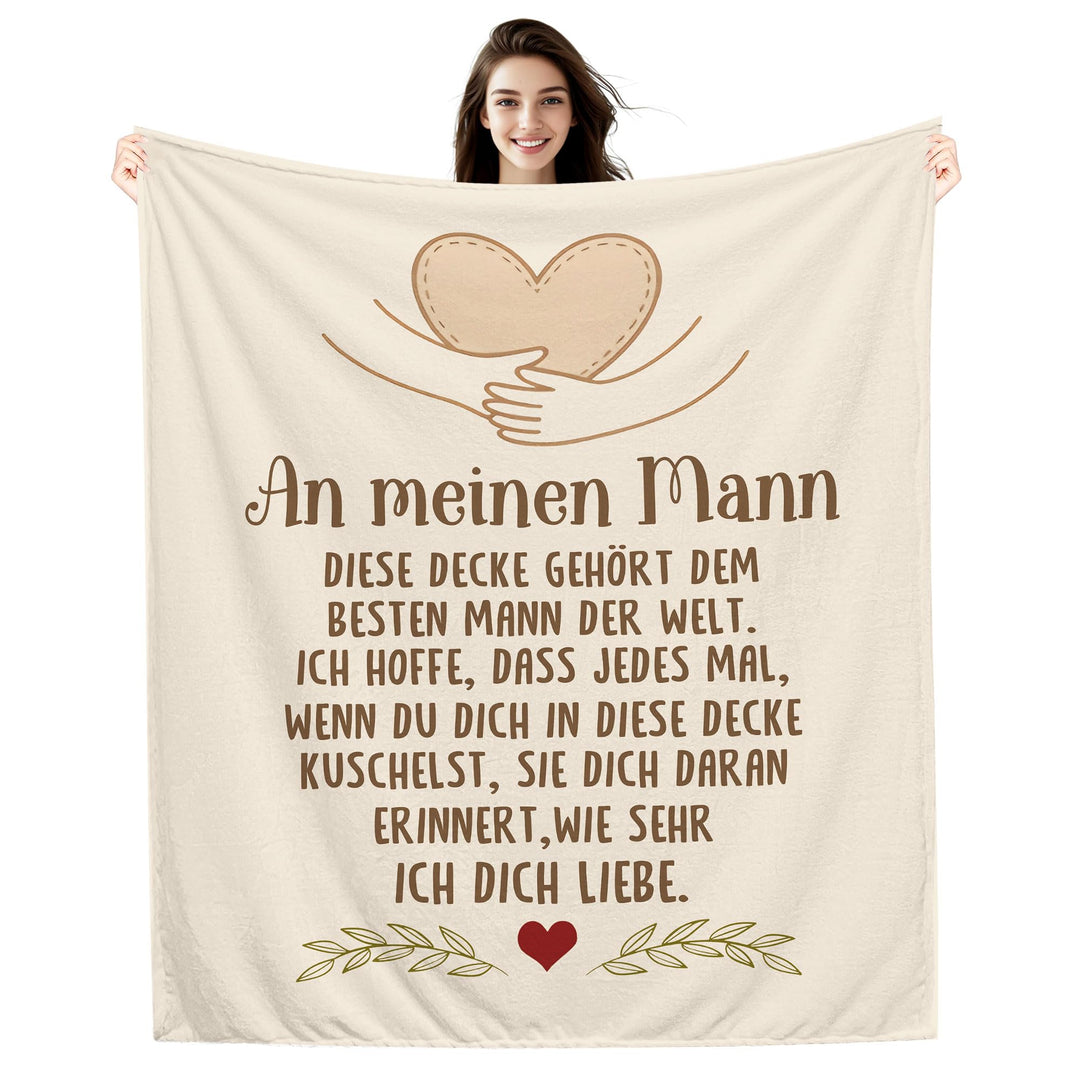 Amorea An Meinen Mann Ich hoffe DASS jedes Mal wenn du Dich in Diese Decke kuschelst sie Dich daran