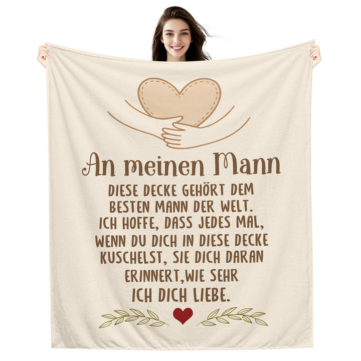Amorea An Meinen Mann Ich hoffe DASS jedes Mal wenn du Dich in Diese Decke kuschelst sie Dich daran