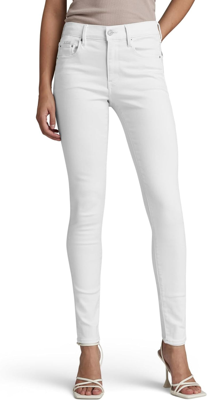 G-STAR RAW Damen Jeans 3301 Skinny Ankle Jeans 24W / 30L Weiss (Paper White Gd D05175-c258-g547), 24