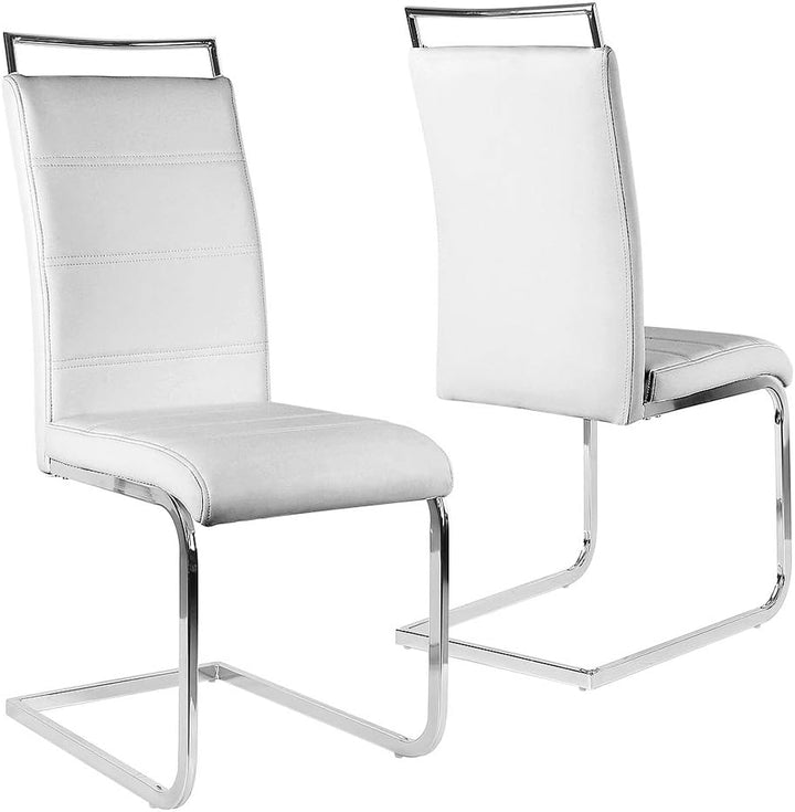 Sarah Esszimmerstuhl mit Hoher Rückenlehne, 2-er Set, Schwingstuhl Set, Weiss Weiss 2-er Set, Weiss
