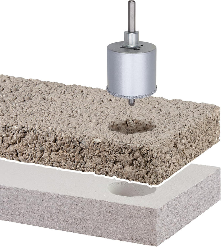 wolfcraft Bohrkroneneinsatz-Set, hartmetallbestreut, 5-tlg. I 1003000 I Für Mauerwerk und Stein, Ø 3