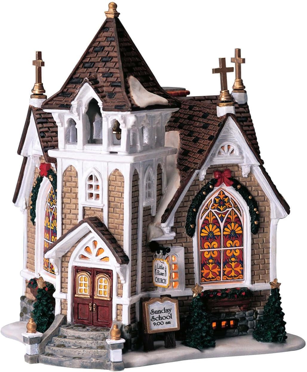 Lemax Christmas Village Little River Church Batteriebetriebene LED – 45069