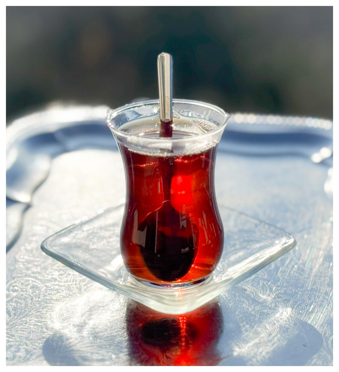 Topkapi - 18-tlg Türkisches Tee-Set Jasmin-Sultan mit Optik Effekt, 6 Teegläser, 6 Untersetzer, 6 Te