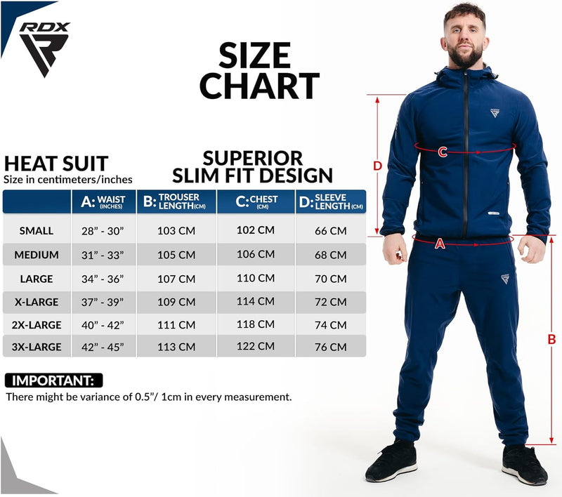 RDX Schwitzanzug Zum Abnehmen, Saunaanzug Reach Konform, Kapuzen Anzug Sauna Suit Sweatanzug Sportan