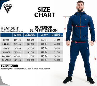 RDX Schwitzanzug Zum Abnehmen, Saunaanzug Reach Konform, Kapuzen Anzug Sauna Suit Sweatanzug Sportan