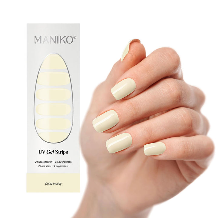 Maniko® UV Gel Strips - Selbstklebende Nagelfolie für bis zu 2 Anwendungen - Vegan & langanhaltend -