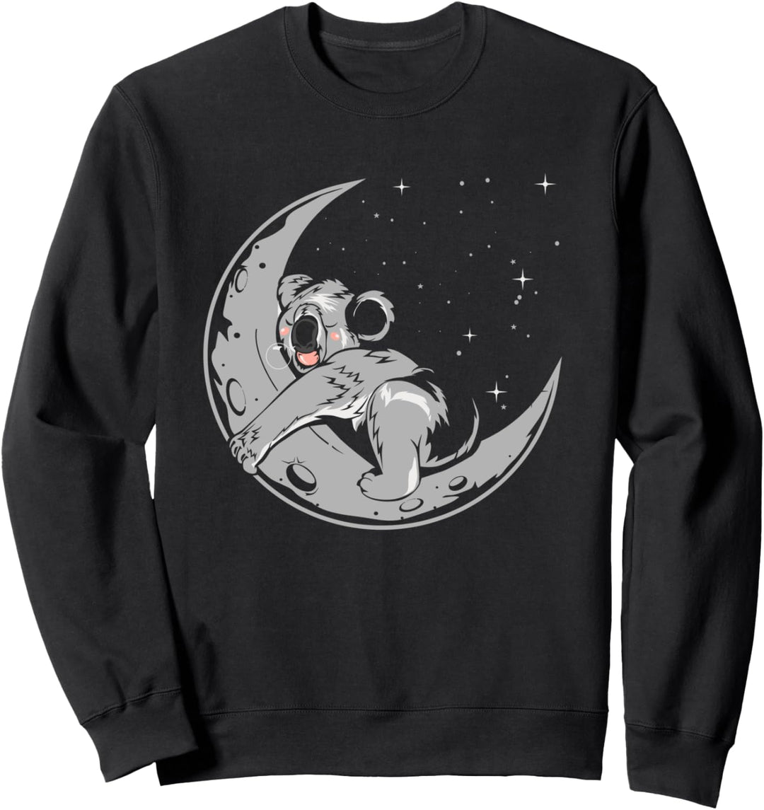 Kawaii Koala Niedliches schlafendes Tier Mond Sweatshirt