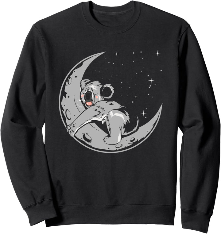 Kawaii Koala Niedliches schlafendes Tier Mond Sweatshirt
