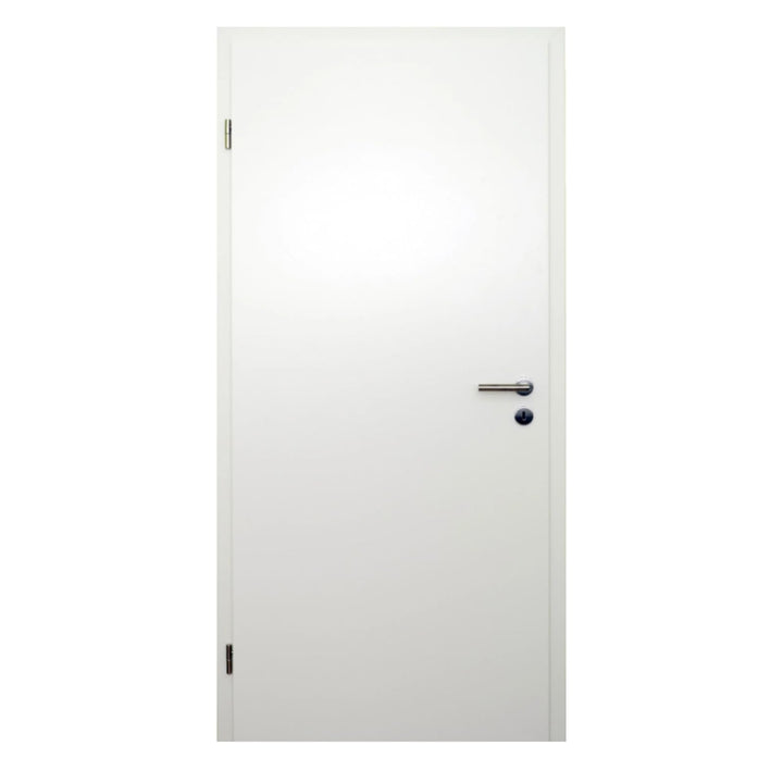 HORI® Zimmertür Komplettset mit Zarge und Türdrücker I Innentür CPL Weiss I Höhe 198,5 cm I Anschlag