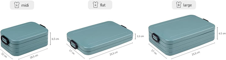 Mepal Brotdose Large – Brotdose To Go - Lunchbox für 4 Sandwiches oder 8 Brotscheiben - Meal Prep Bo