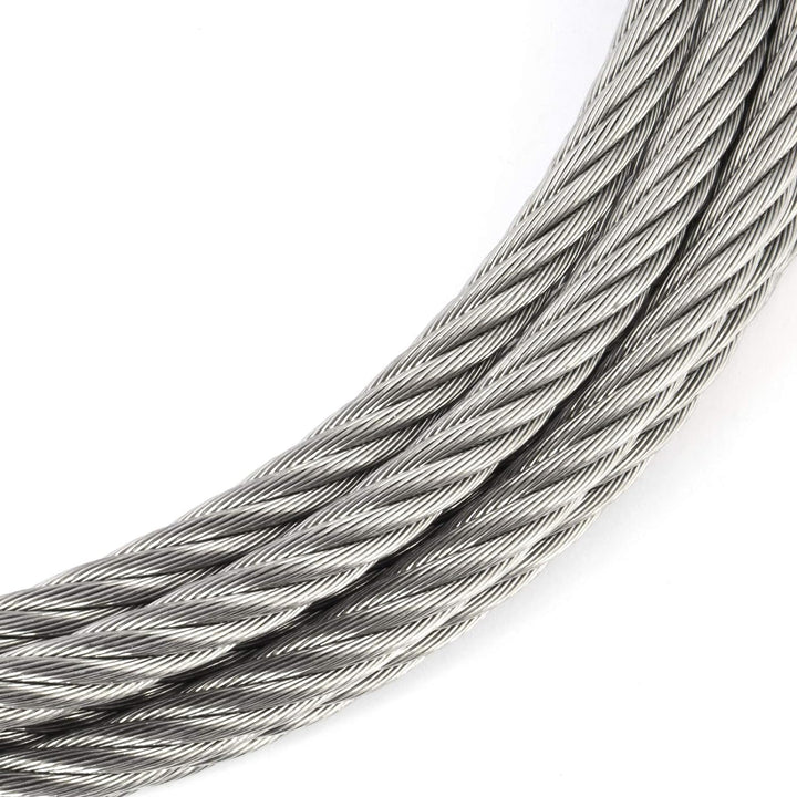 Seiletech.de STAHLSEIL | 3mm | 100m | Edelstahl INOX | 7x7 mittelweich | Drahtseil für Rankhilfe Ros