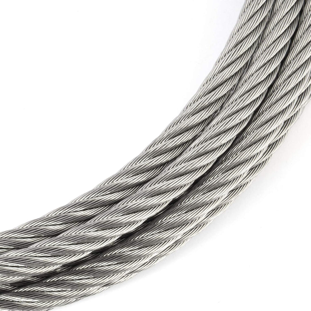 Seiletech.de STAHLSEIL | 2mm | 100m | Edelstahl INOX | 7x7 mittelweich | Drahtseil für Rankhilfe Ros