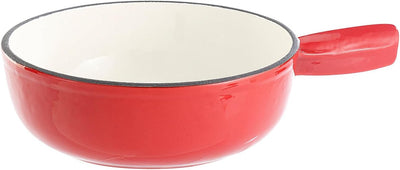 Rosenstein & Söhne Fondue Caquelon: 2er-Set Käsefondue-Töpfe aus Gusseisen, 24 cm (Käse-Fondue-Sets,